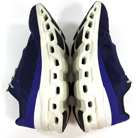 On Cloudmonster Mens 11.5 Running Shoes Sneakers Blue Purple Lightweight Cushion - Picture 3 of 10